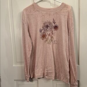 Floral Print Pink Women's Top